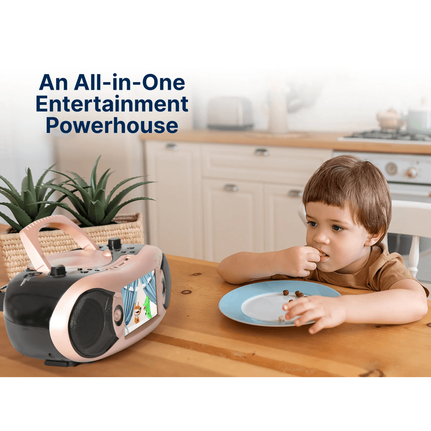 Emerson 7" Bluetooth DVD Boombox with AMFM Radio & Digital TV