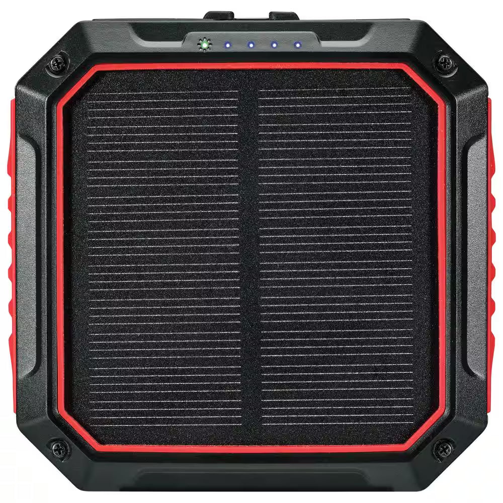 10000 Mah Solar Power Bank with Light, Wireless Charger and LED Flashlight