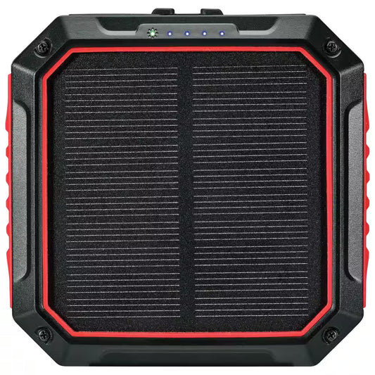 10000 Mah Solar Power Bank with Light, Wireless Charger and LED Flashlight